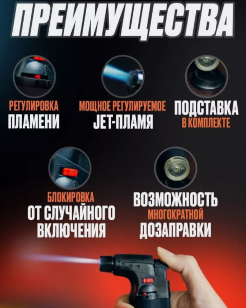 Универсальная газовая горелка-насадка Bruno